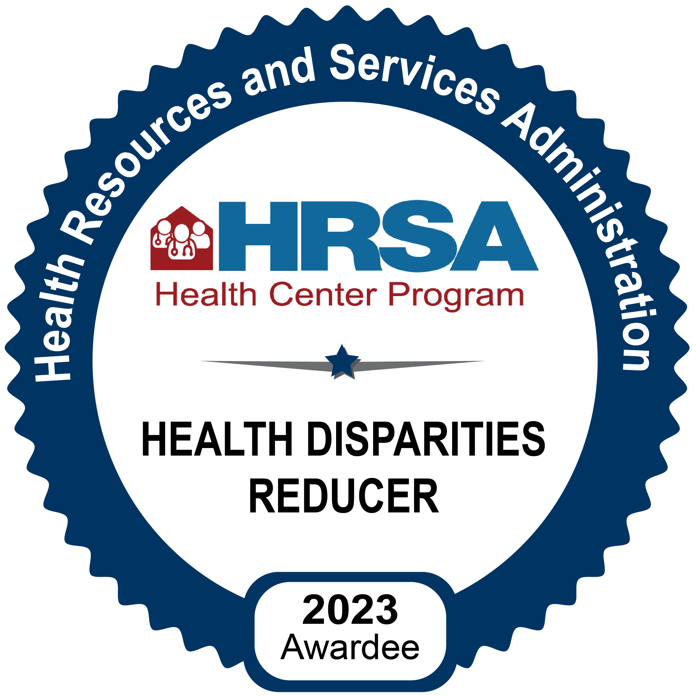 Health Disparities Reducer HRSA badge 2023